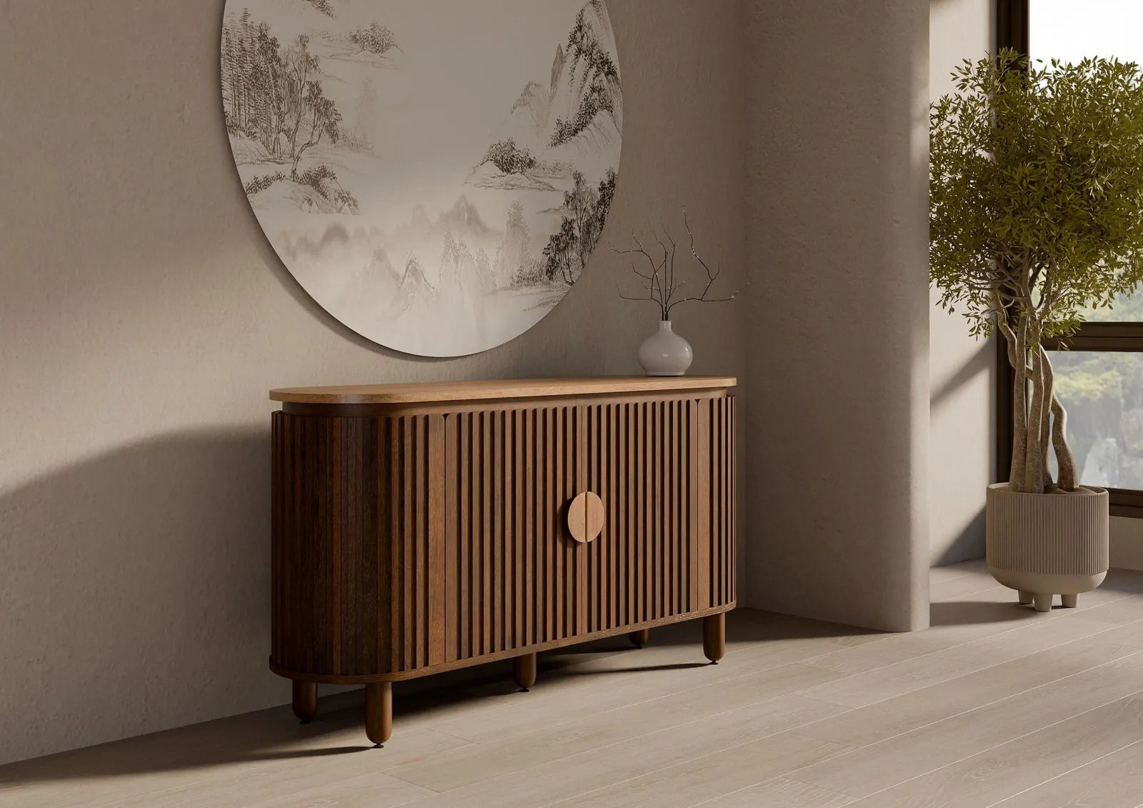 THE WOODEN CITY Solid Mango Wood Chest of Drawers #111(HONEY)