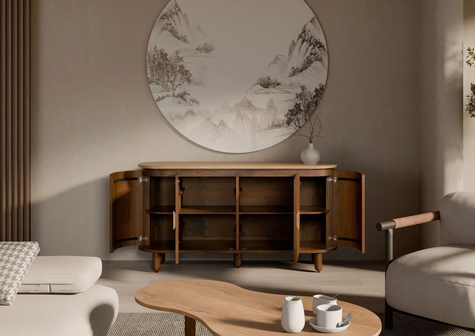 THE WOODEN CITY Solid Mango Wood Chest of Drawers #111(HONEY)