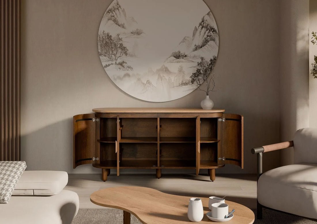 THE WOODEN CITY Solid Mango Wood Chest of Drawers #111(HONEY)