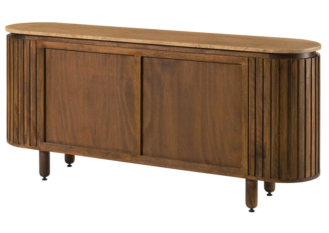 THE WOODEN CITY Solid Mango Wood Chest of Drawers #112(HONEY)