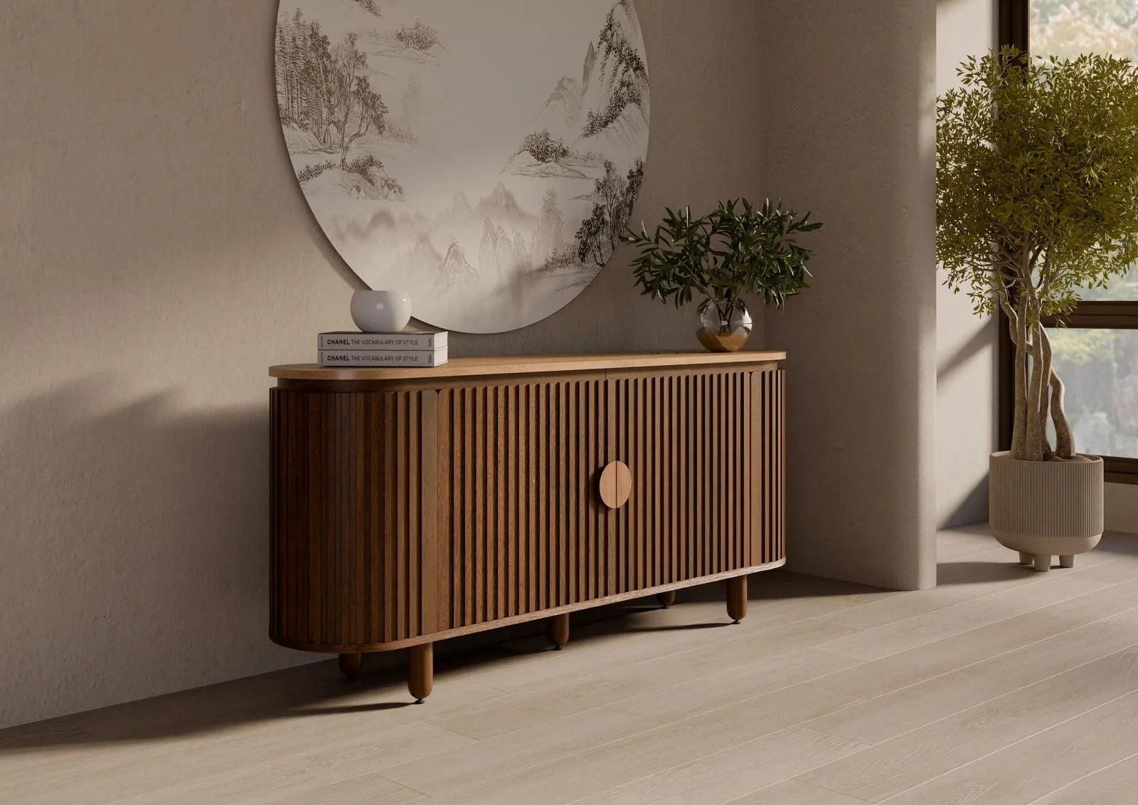 THE WOODEN CITY Solid Mango Wood Chest of Drawers #112(HONEY)