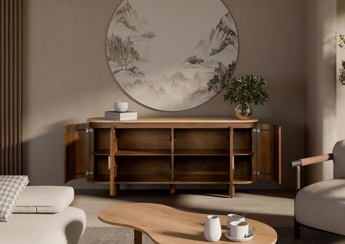 THE WOODEN CITY Solid Mango Wood Chest of Drawers #112(HONEY)