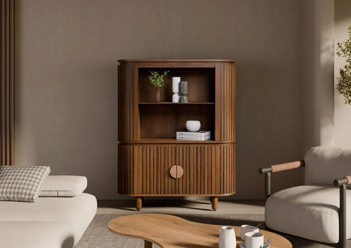 THE WOODEN CITY Solid Mango Wood Sideboard #115(HONEY)