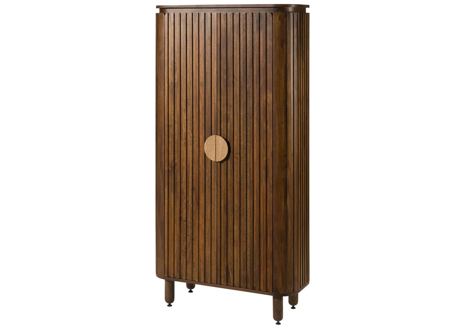 THE WOODEN CITY Solid Mango Wood Wardrobe #116(HONEY)