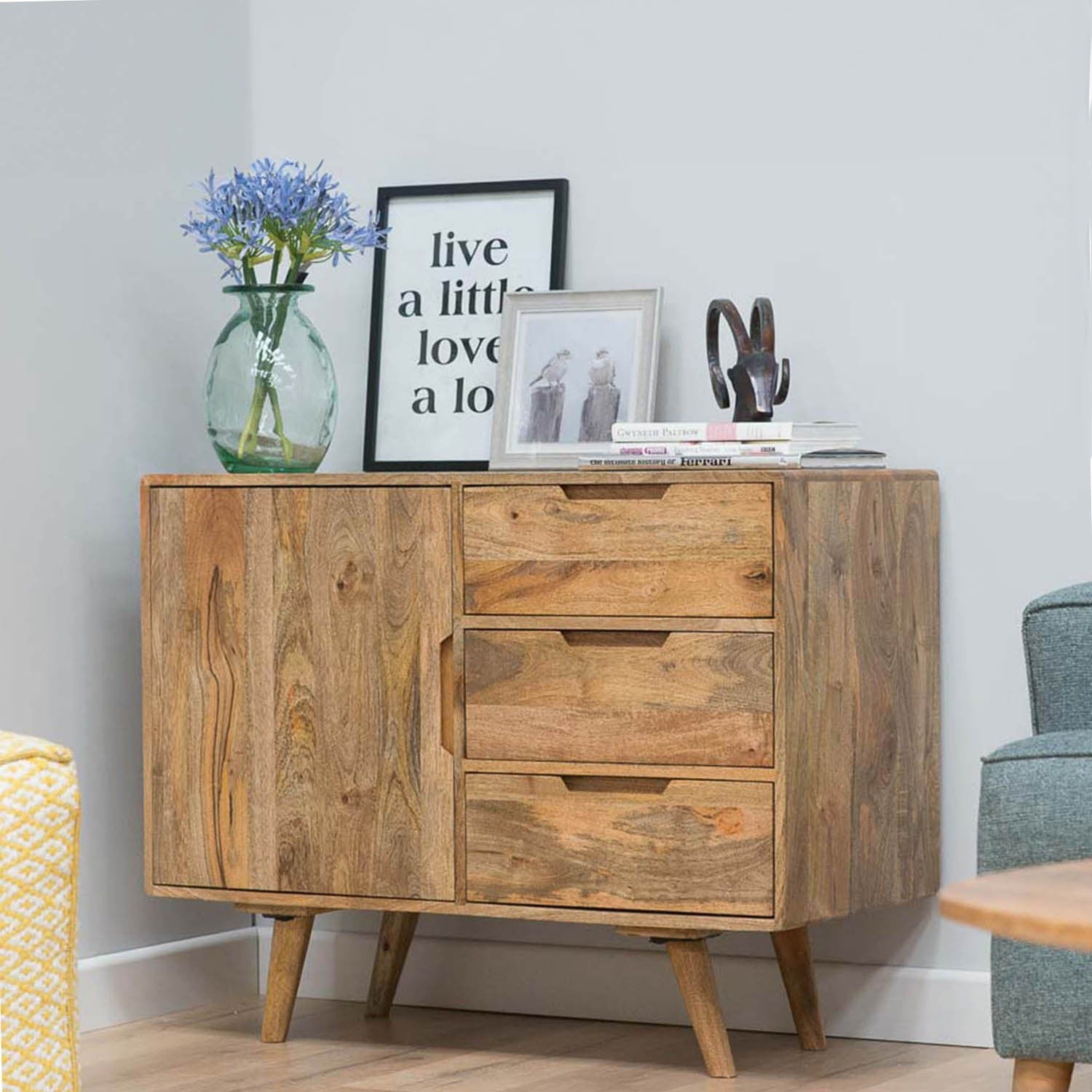 THE WOODEN CITY Oslo Walnut Mango Small Sideboard
