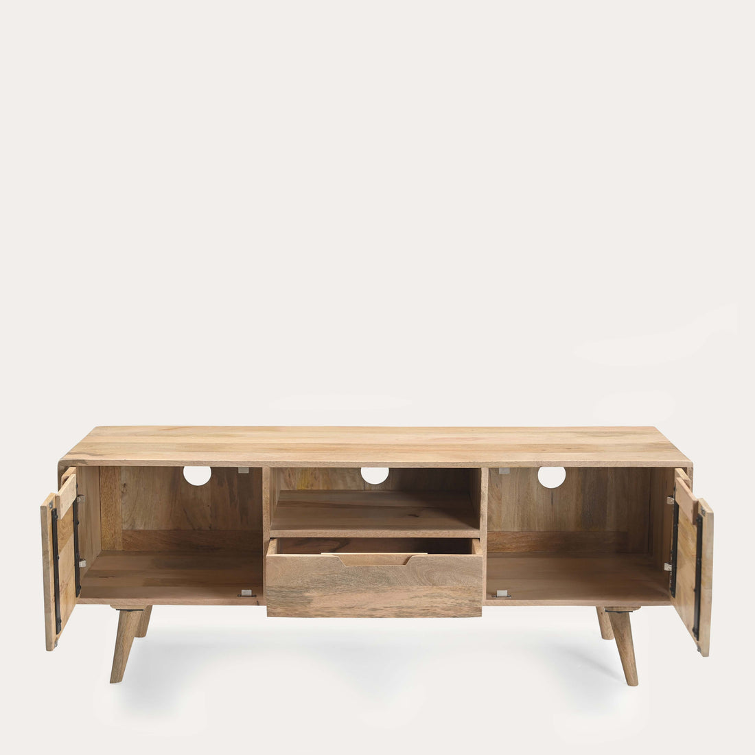 THE WOODEN CITY Honey Mango Large TV Unit