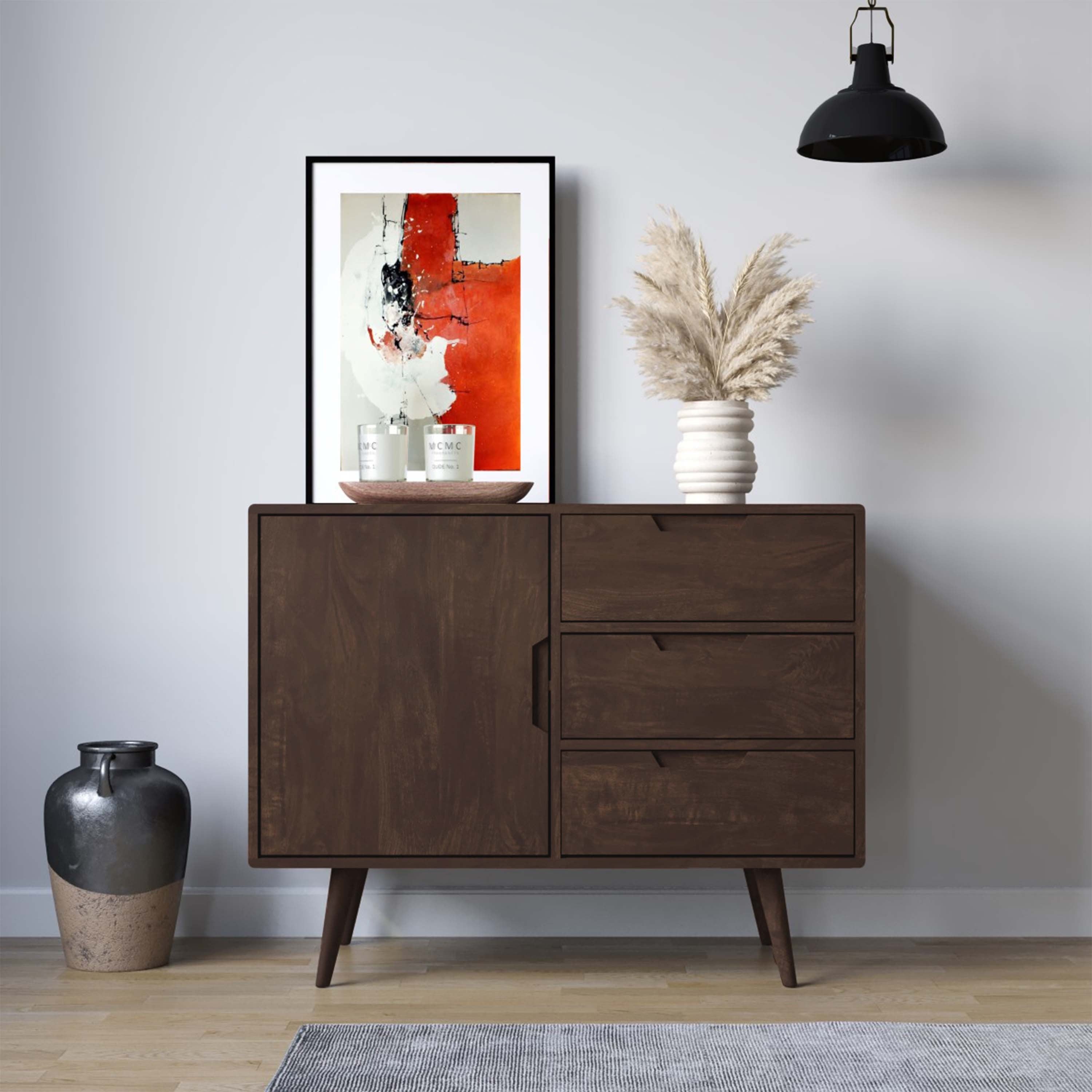 THE WOODEN CITY Oslo Walnut Mango Small Sideboard