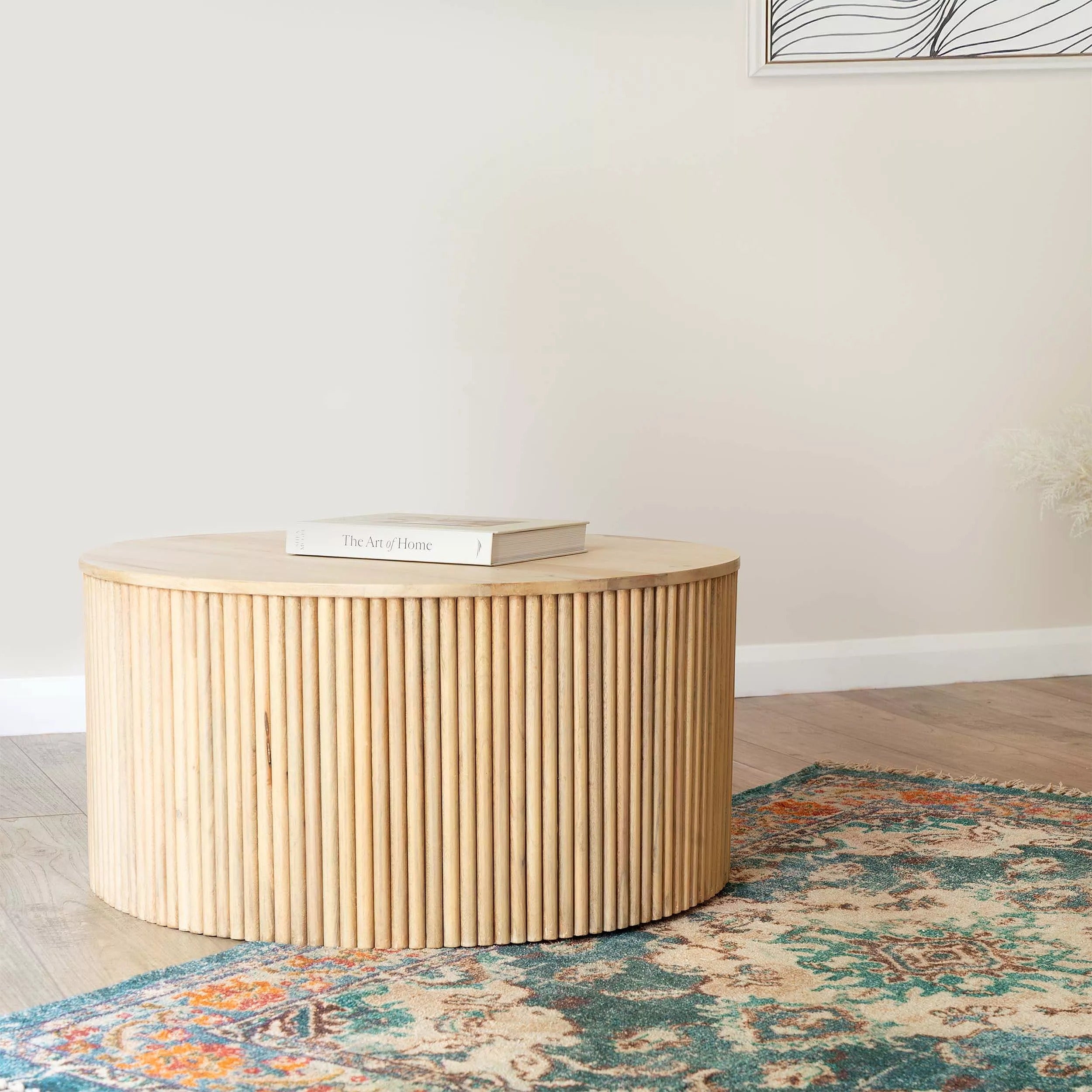 THE WOODEN CITY Florence Dark Mango Round Coffee Table