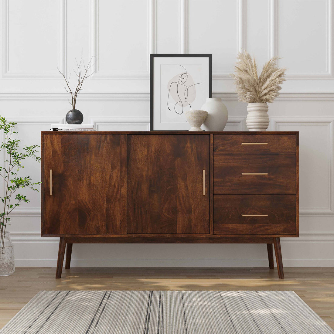 THE WOODEN CITY  Mango Large Sideboard