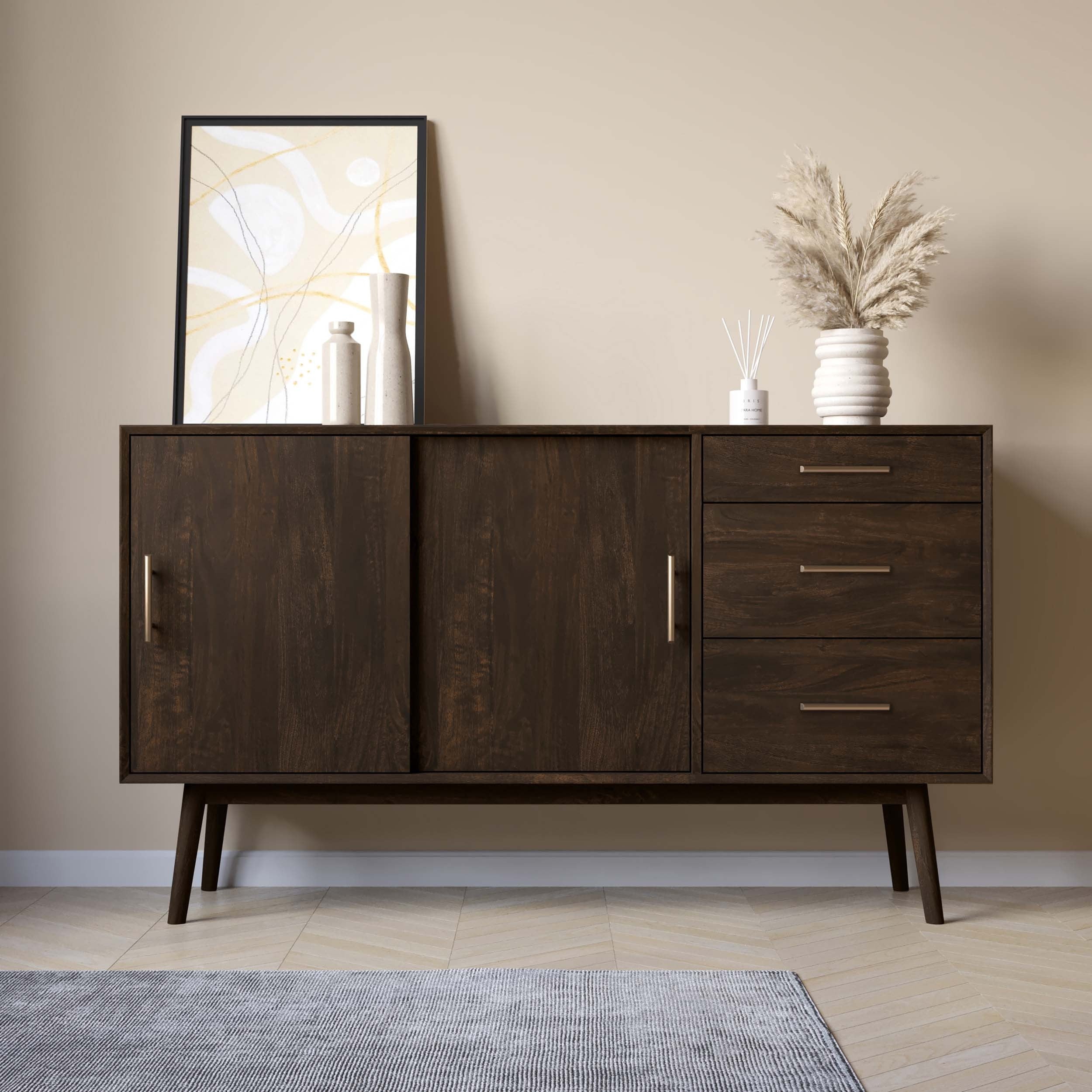 THE WOODEN CITY  Mango Large Sideboard