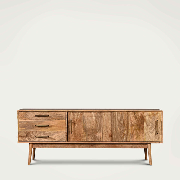 THE WOODEN CITY SOLID MANGO WOOD TV UNIT