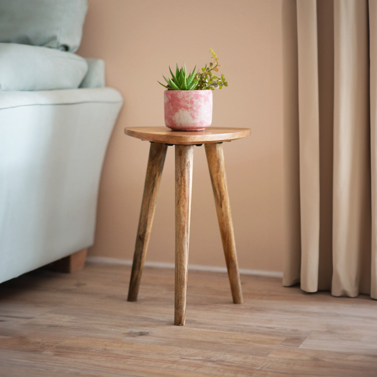 THE WOODEN CITY Oslo Light Mango Side Table