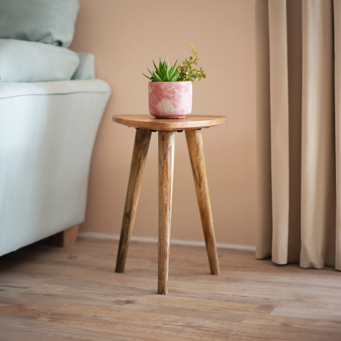 THE WOODEN CITY Oslo Light Mango Side Table