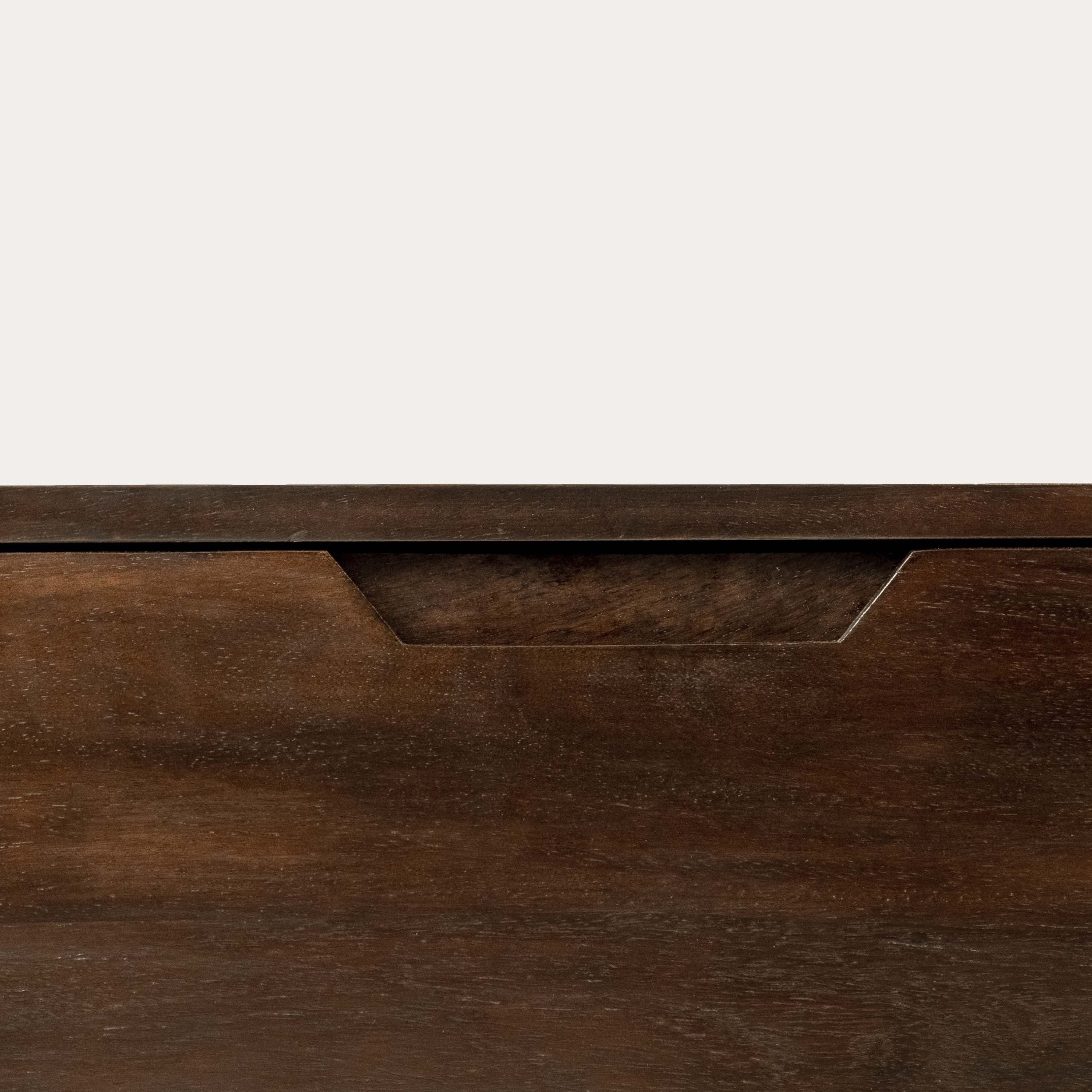 THE WOODEN CITY Solid Wood TV Unit, Free Standing, TV Cabinet with Storage