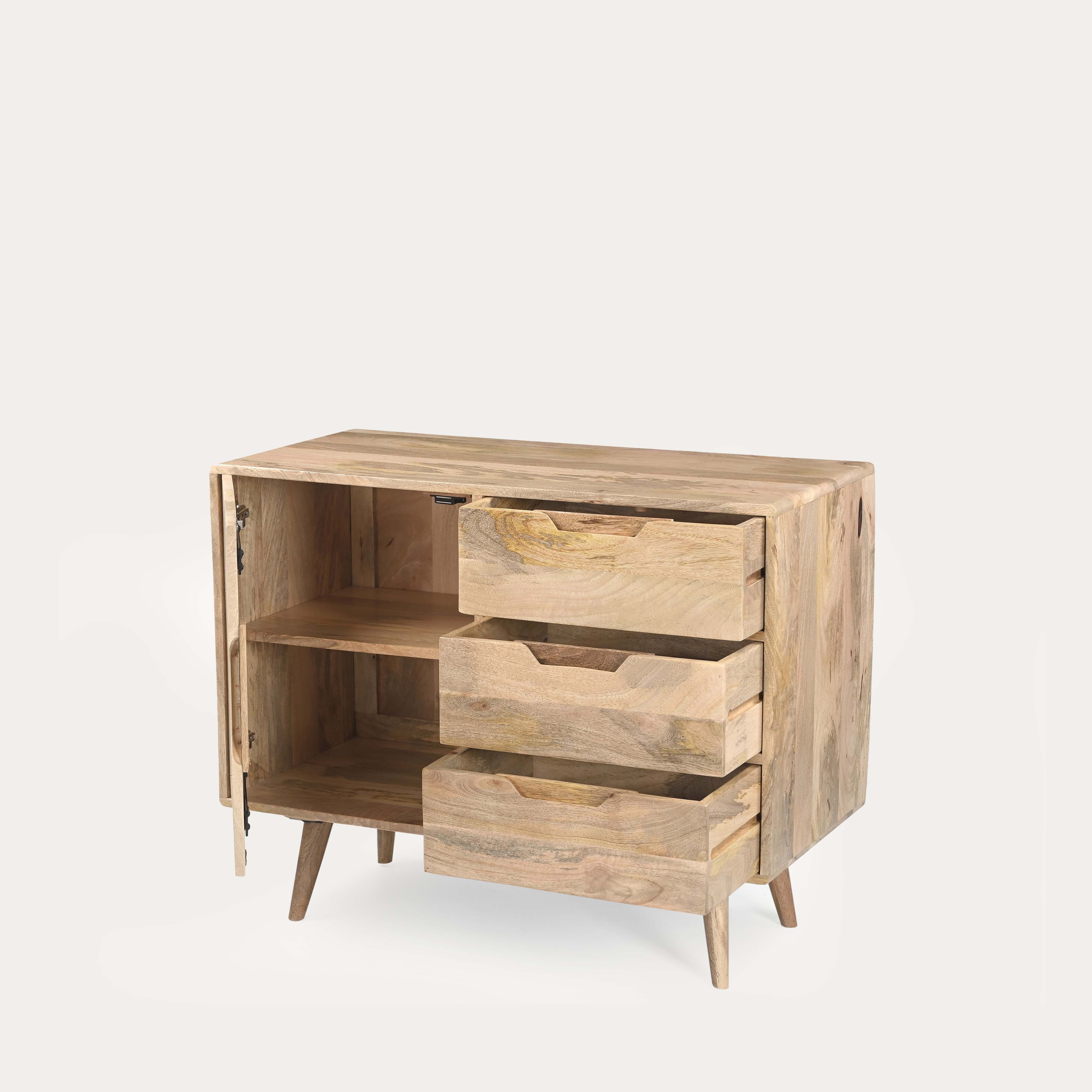 THE WOODEN CITY Oslo Walnut Mango Small Sideboard