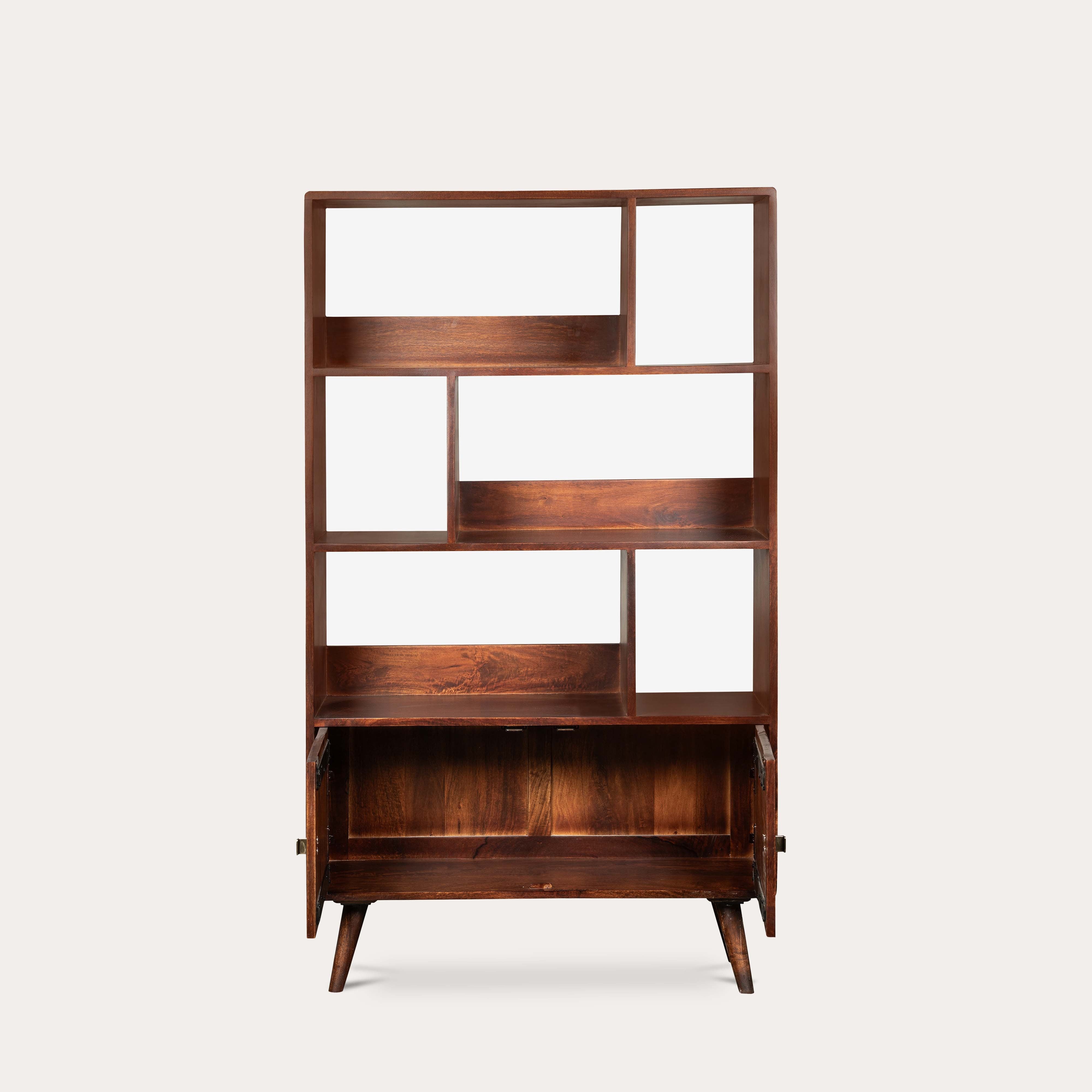 THE WOODEN CITY Solid mango wood book shelf
