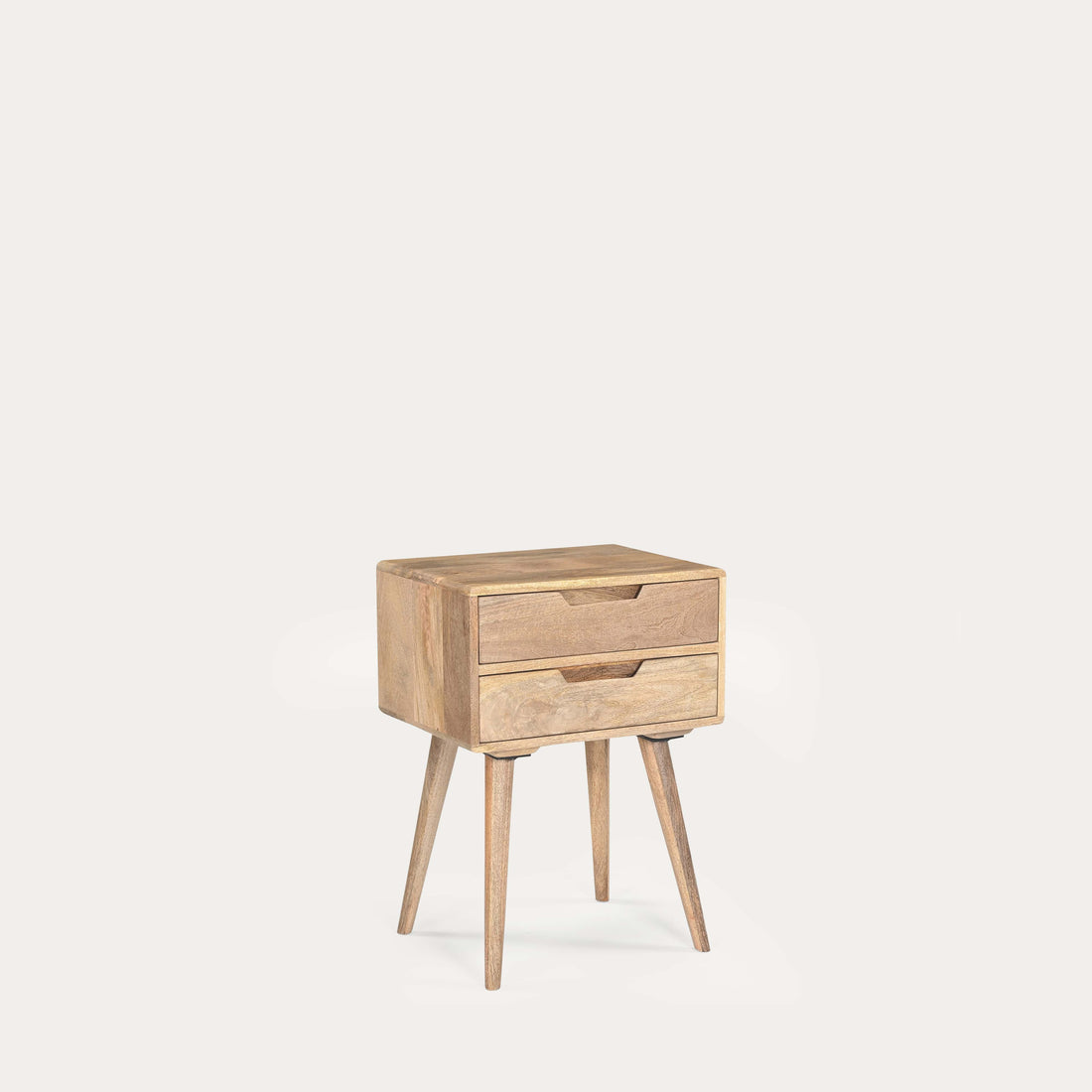 THE WOODEN CITY Oslo Walnut Mango Side Table/Bedside Table