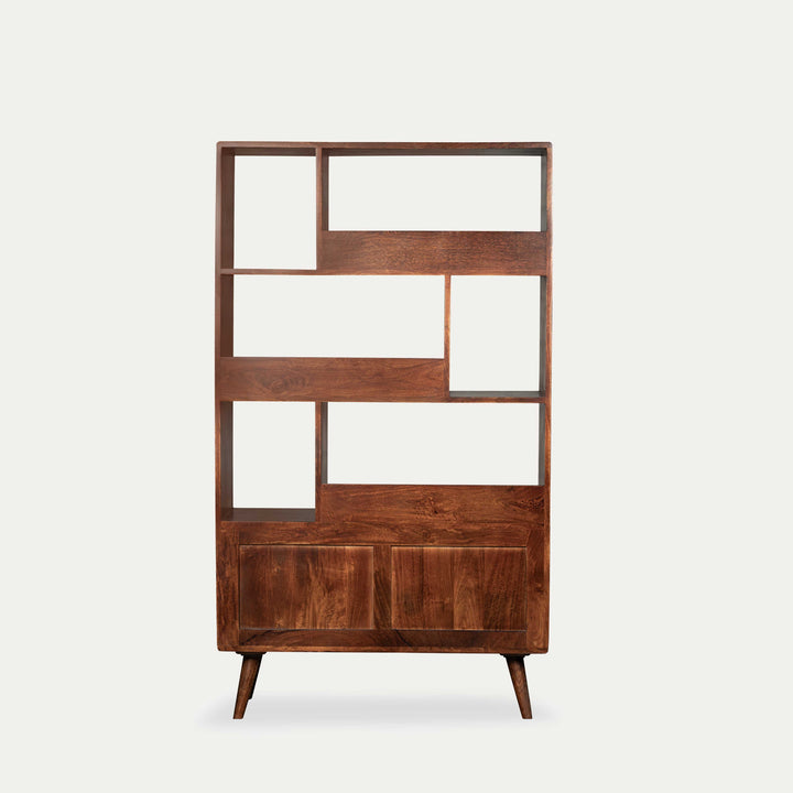THE WOODEN CITY Solid mango wood book shelf