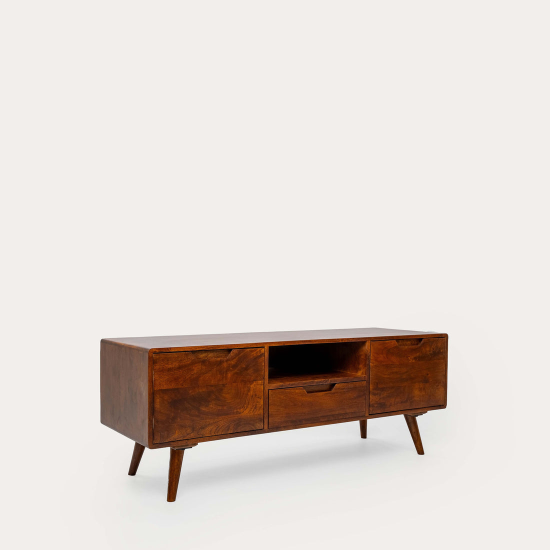 THE WOODEN CITY Honey Mango Large TV Unit