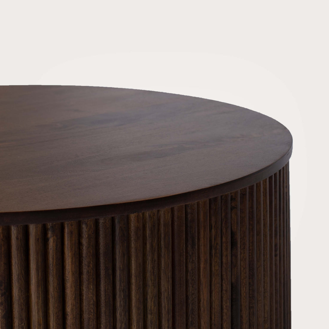 THE WOODEN CITY Florence Dark Mango Round Coffee Table