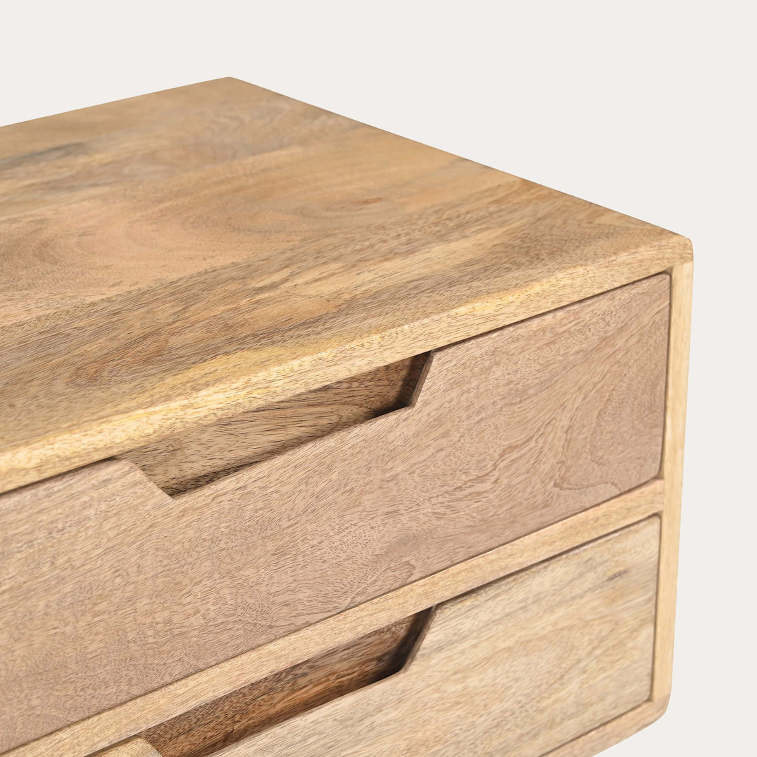 THE WOODEN CITY Oslo Walnut Mango Side Table/Bedside Table