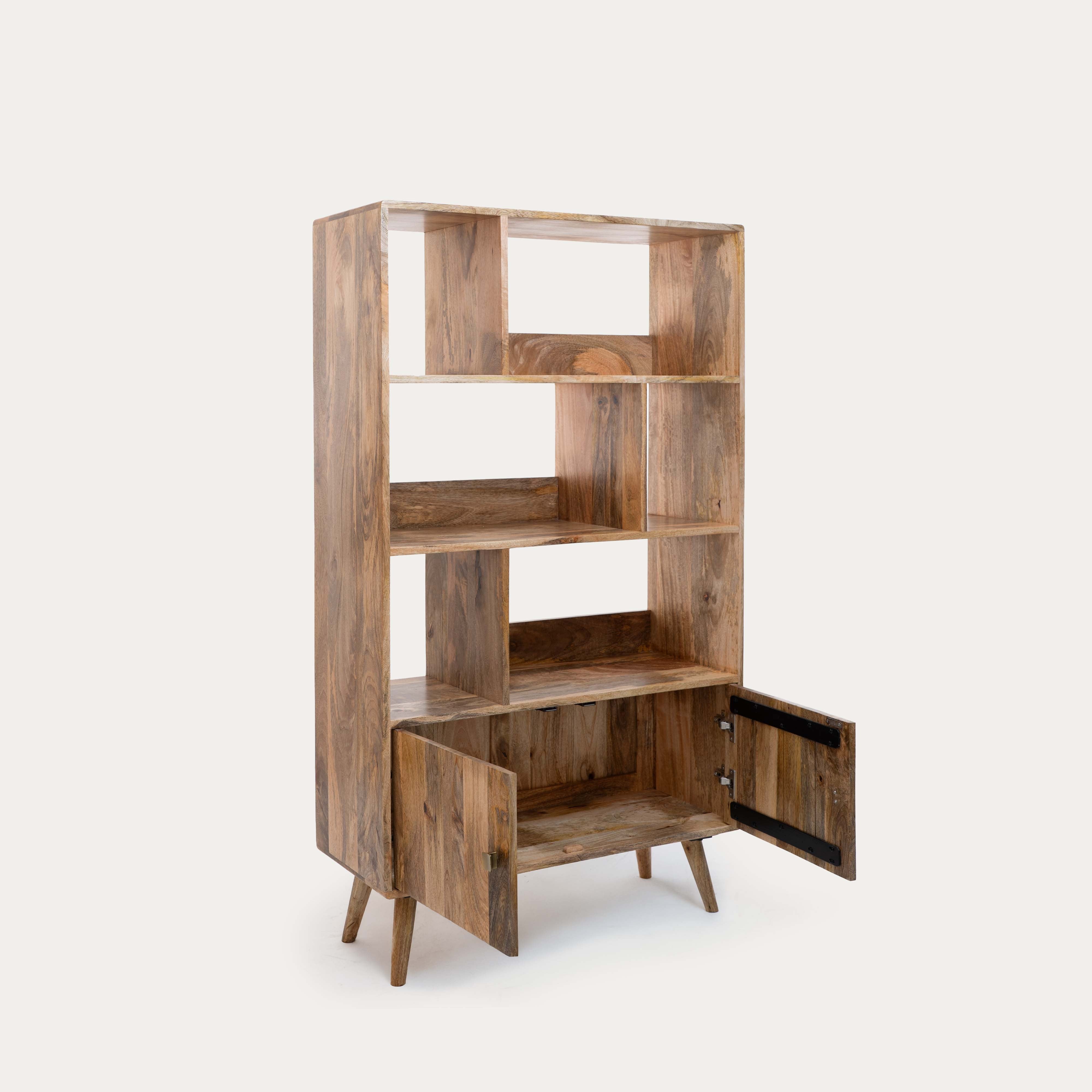 THE WOODEN CITY Solid mango wood book shelf