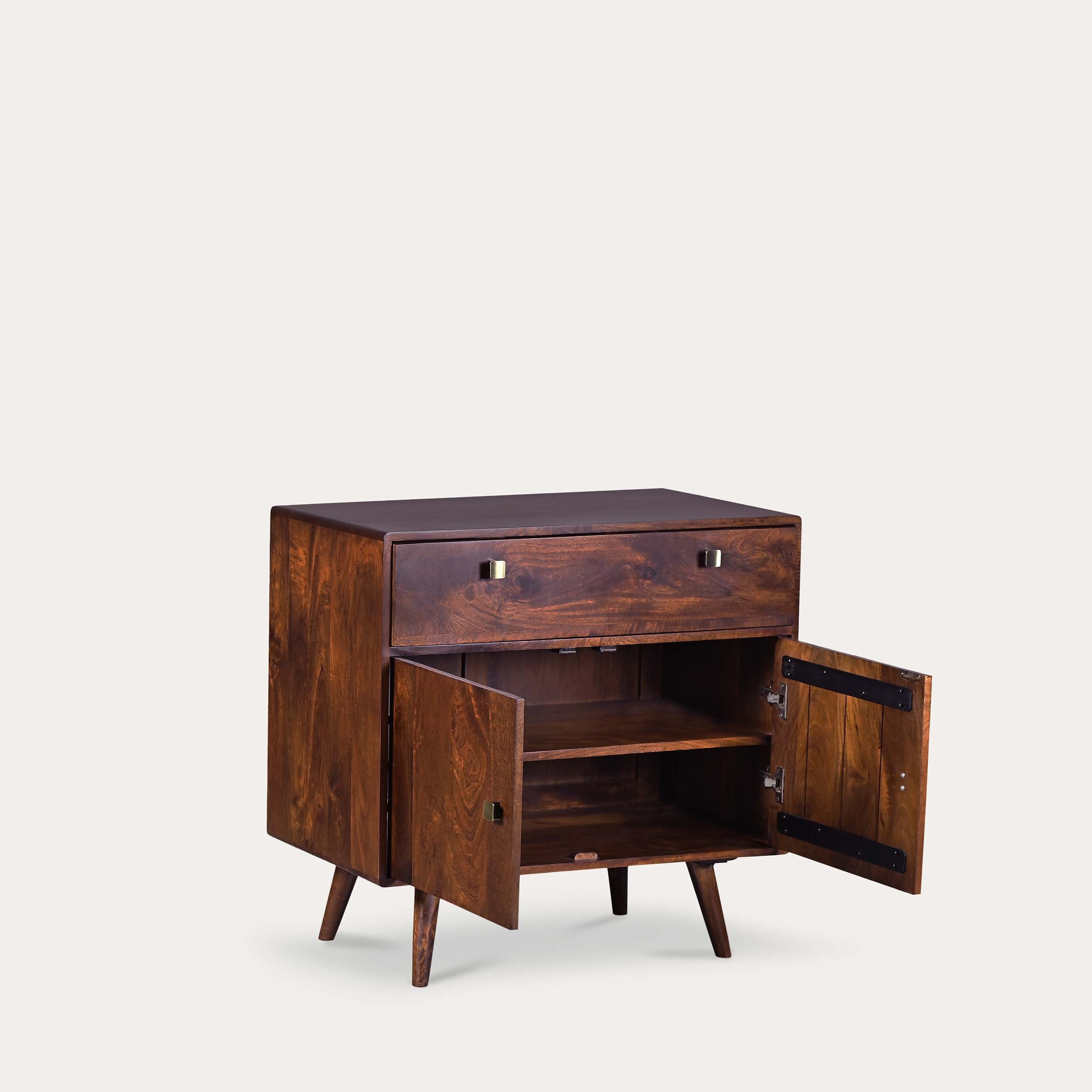 THE WOODEN CITY Solid Wood Side Board & Drawer | Wooden Cabinet with Storage for Kitchen and Home Living Room Furniture