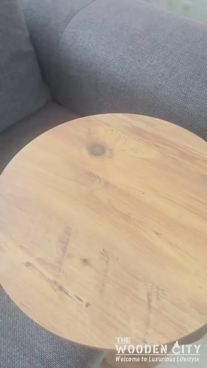 Wooden Wheeled Sofa Side Table, C-Ended Coffee Table🛋️🌈🙌...Visit -- thewoodencity.in#homedeco.mp4